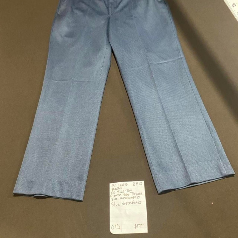 Mr. Levi's Knits Blue Dress Pants ( no size tag). Please see pictures SKU-B513